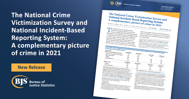 Cover image of report The National Crime Victimization Survey and National Incident-Based Reporting System: A complementary picture of crime in 2021