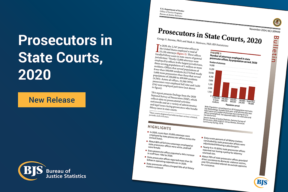 Publication card for Prosecutors in State Courts, 2020