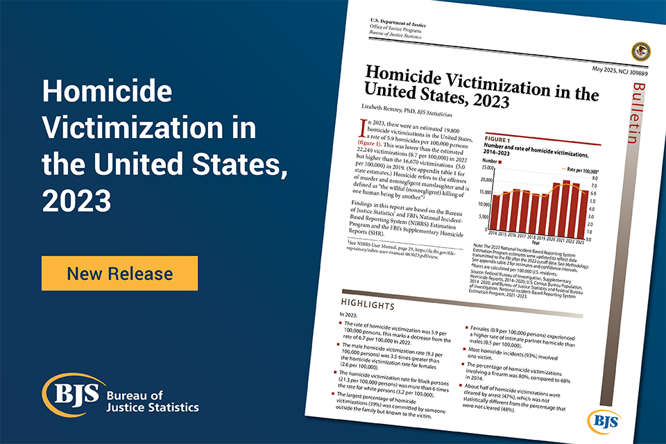 Homicide Victimization in the United States, 2023 image card